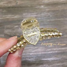 ENJOY現貨 韓國????????原單 AB面小香風鑽花紗紗蝴蝶結合金loveme字標抓夾 歷史價格詳細信息