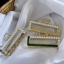 珍珠長方形鯊魚夾【緣屋百貨】天天出貨 髮夾鯊魚夾 鯊魚夾 珍珠鯊魚夾 大抓夾 洗澡髮夾 髮夾 髮飾 頭飾 歷史價格詳細信息