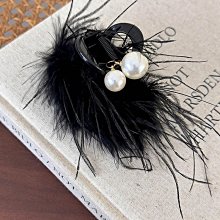 黑色氣質珍珠髮夾早春抓夾女2024新款高級感鯊魚夾子後腦勺盤熊超 歷史價格詳細信息