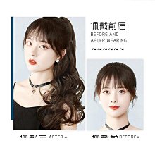 假髮女梨花卷大波浪長卷髮 八字劉海瀏海自然修臉韓國氣質中分假髮全頭式中長髮假發 歷史價格詳細信息