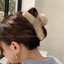 2023新款毛絨抓夾大號M發量多盤發髮夾後腦勺鯊魚夾氣質發卡頭飾 歷史價格詳細信息