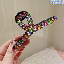 韓國髮飾輕奢水鑽珍珠發抓夾13cm東大門edito氣質髮夾鯊魚夾 歷史價格詳細信息