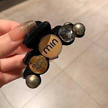 高檔復古植絨珍珠抓夾女氣質百搭後腦勺盤髮鯊魚夾鑲鑽抓夾頭飾 歷史價格詳細信息