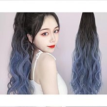 馬尾假發女高馬尾抓夾款挑染水波紋長卷發無痕自然蓬松增發量仿真 歷史價格詳細信息