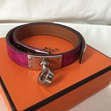 Hermès Kelly double tour bracelet 米杏色銀釦皮革手環 歷史價格詳細信息