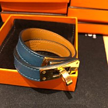 Hermès Kelly double tour bracelet 米杏色銀釦皮革手環 歷史價格詳細信息