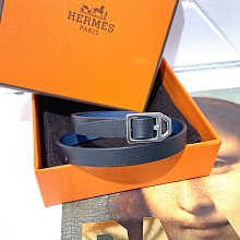 二手旗艦 HERMES 黑色 牛皮 銀色H LOGO 皮繩 手環 (中友店) 06505 歷史價格詳細信息