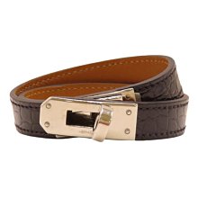 Hermès Kelly double tour bracelet 米杏色銀釦皮革手環 歷史價格詳細信息