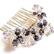 新款浪漫發飾水鉆銀色羽翼翅膀盤發側邊造型歐美發梳氣質新娘頭飾 歷史價格詳細信息