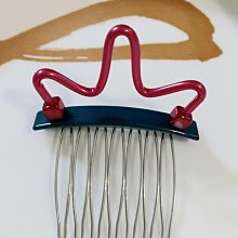 韓國髮飾 GRAIN DE BEAUTE 素面黑 素面蝴蝶結髮梳 髮叉 髮插 歷史價格詳細信息