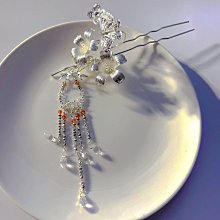 漢服新中式髮簪女高級感絨球紅瑪瑙新年喜慶頭飾馬面裙配飾九排簪 歷史價格詳細信息