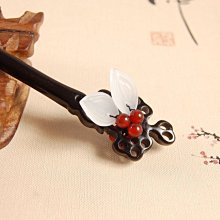 黑檀木古風岫玉髮簪女旗袍漢服玉製步搖髮釵高級感新中式送禮禮盒 歷史價格詳細信息