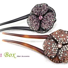 Pin Box 霧面滑板造型 亮晶晶 水鑽 晶鑽抓夾 髮飾 髮夾 亮面黑.咖底 HF82528(小)法國設計 ※現貨※ 歷史價格詳細信息