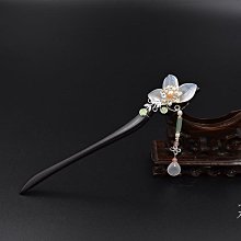 【綰青絲】橄欖石竹節裌子頭飾 發裌邊裌森系新中式流蘇發飾頭飾 歷史價格詳細信息