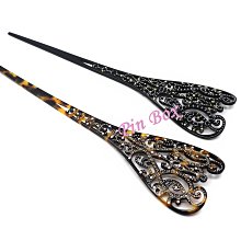 Pin Box 黑色亮面炫麗三角圓弧造型亮晶晶水鑽晶鑽 抓夾髮飾髮夾 MP2747 *法國製 ※現貨※ 歷史價格詳細信息