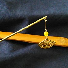 D0142-2_扇圓粉晶古典髮簪步搖髮簪 歷史價格詳細信息