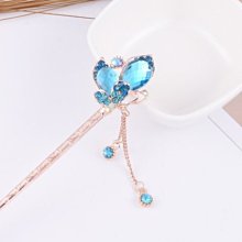 u型髮簪盤發頭飾 唐風大花朵簪子女古風布藝髮釵漢服髮飾後腦勺 歷史價格詳細信息