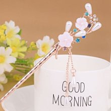 珍珠流蘇u型發簪簡約現代氣質簪子高級感子頭盤發神器ins女頭飾 歷史價格詳細信息