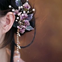 紫色髮飾仙女 森系 超仙髮簪高級感流蘇步搖頭飾髮釵漢服配飾唐風 歷史價格詳細信息