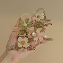 優雅氣質~高級感金屬抓夾女秋冬大號發量多鯊魚夾后腦勺盤發發飾 歷史價格詳細信息