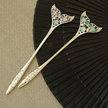 【熱賣】琉璃花瓣羽毛大樹葉古風發簪簪花發釵發冠發飾頭飾材料配件一件熱 歷史價格詳細信息