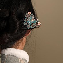 新款燒藍古風漢服頭飾流蘇珍珠景泰藍髮簪明制發冠景藍全套髮飾 歷史價格詳細信息