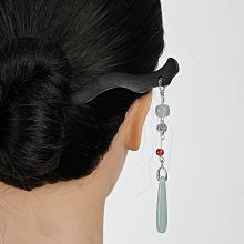 新款新中式新娘頭飾高級感發簪黑檀木木簪配飾國風盤發發飾結婚 歷史價格詳細信息