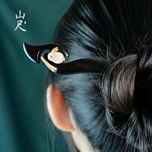 天然黑檀木髮簪女高級古風木質木簪實木盤發發釵手工發張加長簪子 歷史價格詳細信息