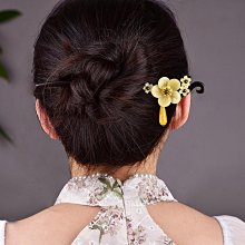 黑檀木發簪女古風發飾盤發木簪流蘇步搖簪子琉璃吊墜漢服頭飾配飾-新店特惠 歷史價格詳細信息