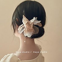 珍珠流蘇u型發簪簡約現代氣質簪子高級感子頭盤發神器ins女頭飾 歷史價格詳細信息