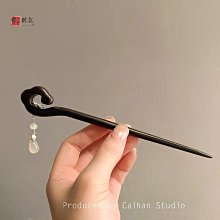 檀木發簪龍角古風簡約日常盤發挽發綠檀黑檀簪子手工木質氣質發飾*特價正品促銷 歷史價格詳細信息