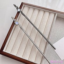 新中式月光石祥雲髮簪女夏高級感小眾設計盤髮簪子2023年新款髮飾 歷史價格詳細信息