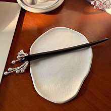 天然珍珠發梳插梳五齒玉石劉海梳碎發整理壓發梳髮飾盤發器 歷史價格詳細信息