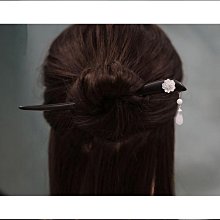 古風髮簪頭飾 黑檀木藍色國風簪子 盤髮髮飾配旗袍日常髮張木簪女凌雲閣髮飾 歷史價格詳細信息