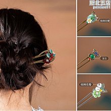 u型髮簪盤發頭飾 唐風大花朵簪子女古風布藝髮釵漢服髮飾後腦勺 歷史價格詳細信息