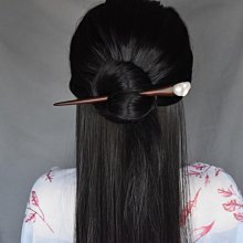 天然珍珠髮簪設計感古風盤髮飾品旗袍髮飾簡約發扠古典頭飾 歷史價格詳細信息