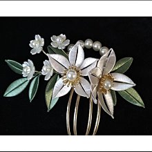 纏花古風明制漢服配飾春仔花髮簪復古髮飾步搖玫瑰牡丹珍珠插梳 歷史價格詳細信息