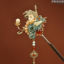 華容珠翠原創手工髮簪仿燒藍髮釵步搖漢服旗袍古典古風盤髮飾復古 歷史價格詳細信息