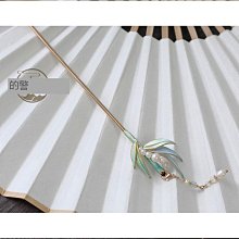 森森的簪 原創古風漢服髮飾 仿燒藍點翠復古精緻蕾絲珍珠流蘇髮簪 歷史價格詳細信息