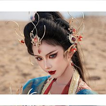清月鹿鳴原創【鳳歌引】古風公主婚嫁髮飾神女頭冠髮簪額飾瓔珞女 歷史價格詳細信息