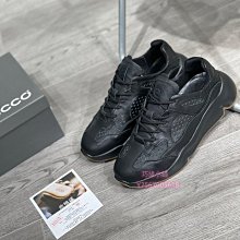 【巧緣小鋪】ECCO最新款休閒運動鞋 2020春季新款繫帶跑步鞋 健步鞋 801954 黑紅 40-44碼 歷史價格詳細信息