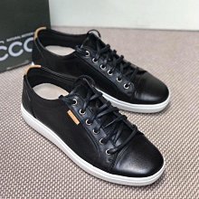 【巧緣小鋪】Ecco愛步男士休閒鞋柔酷7系帶牛皮低幫軟底透氣460634全黑健步男鞋39-44 歷史價格詳細信息
