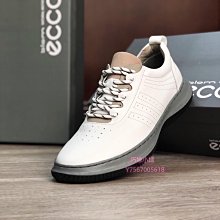 【巧緣小鋪】Ecco愛步男士休閒鞋柔酷7系帶牛皮低幫軟底透氣460634全黑健步男鞋39-44 歷史價格詳細信息