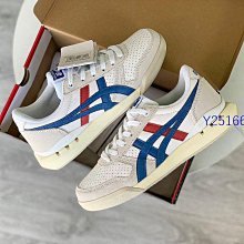 Asics Onitsuka Tiger 藍色 皮革 運動休閒鞋 女款 NO.A9489【新竹皇家D4J2L-5831】 歷史價格詳細信息