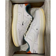 Nike Air Force 1 DM0970-111 白藍橘 標語 off-white風格 奶油底 休閒鞋 運動鞋 歷史價格詳細信息