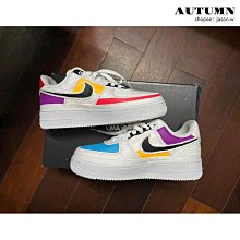 休閒鞋 Air Force 1 Luxe 男鞋 黑 全黑 經典款 雙層logo 皮革 AF1 DB4109-001 歷史價格詳細信息