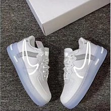 Nike Air Force 1 React QS 反光 男 女 骨白 冰藍 板 CQ8879-100 現貨慢跑鞋【ADIDAS x NIKE】 歷史價格詳細信息