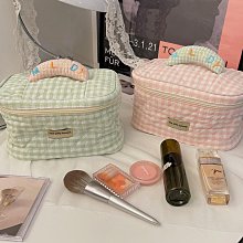 小白兔幾 千格子託特包女新款潮ins綠格大容量單肩包學生購物袋 歷史價格詳細信息