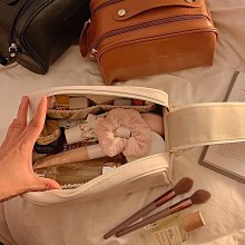 手提防水化妝袋大容量化妝品收納包旅行隨身高級化妝包女可攜式新款 歷史價格詳細信息