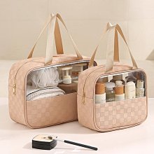 化妝包大容量便攜外出便捷式防水演出拉鏈出旅行化妝pu收納包斜挎 歷史價格詳細信息